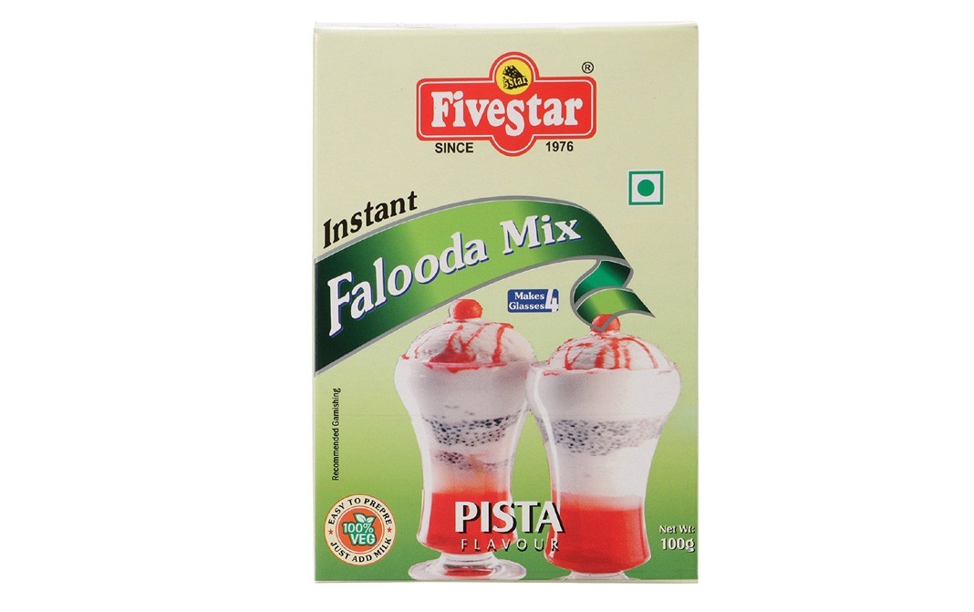Five Star Falooda Mix Pista Flavour   Box  100 grams